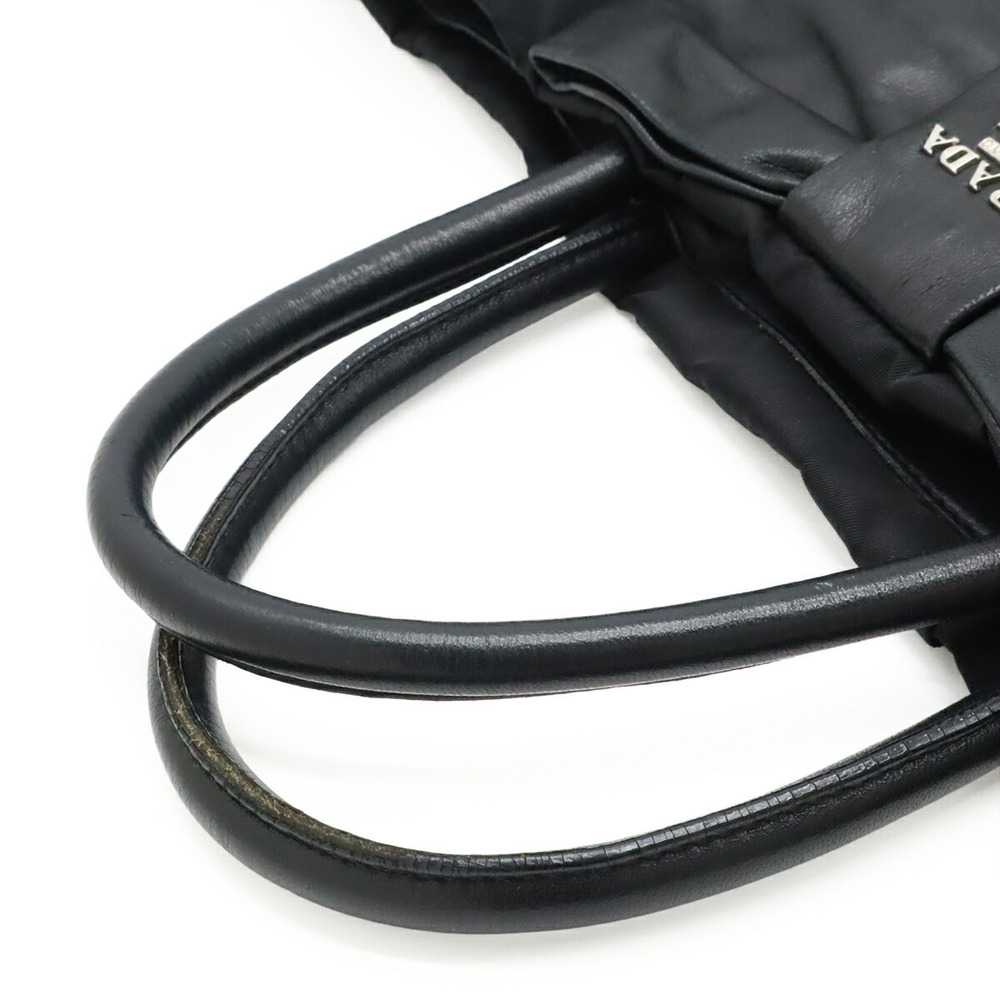 PRADA tote bag handbag ribbon black - Picture 4 of 8